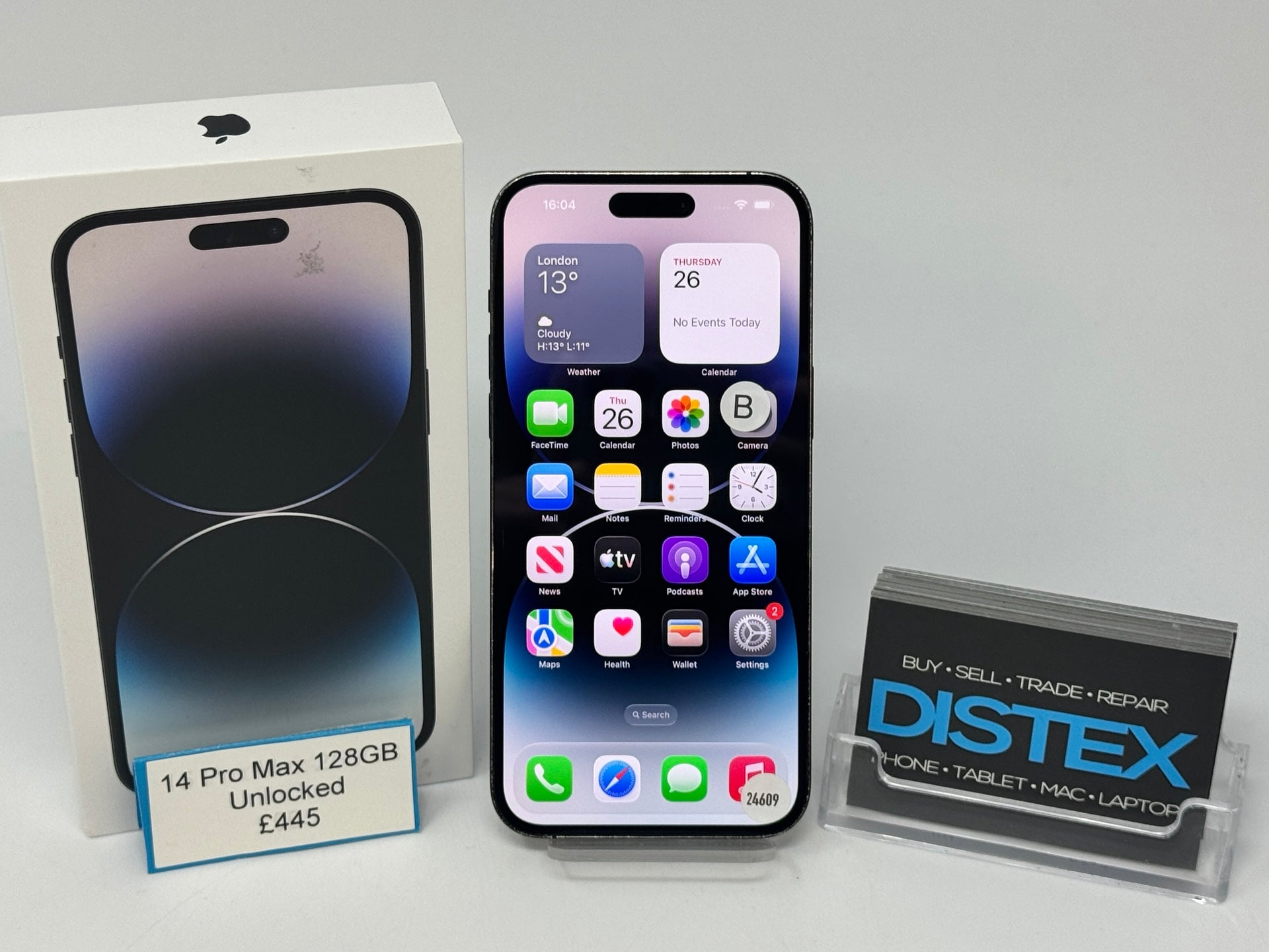 Apple iPhone 14 Pro Max 128GB Unlocked Space Black (B) M24609