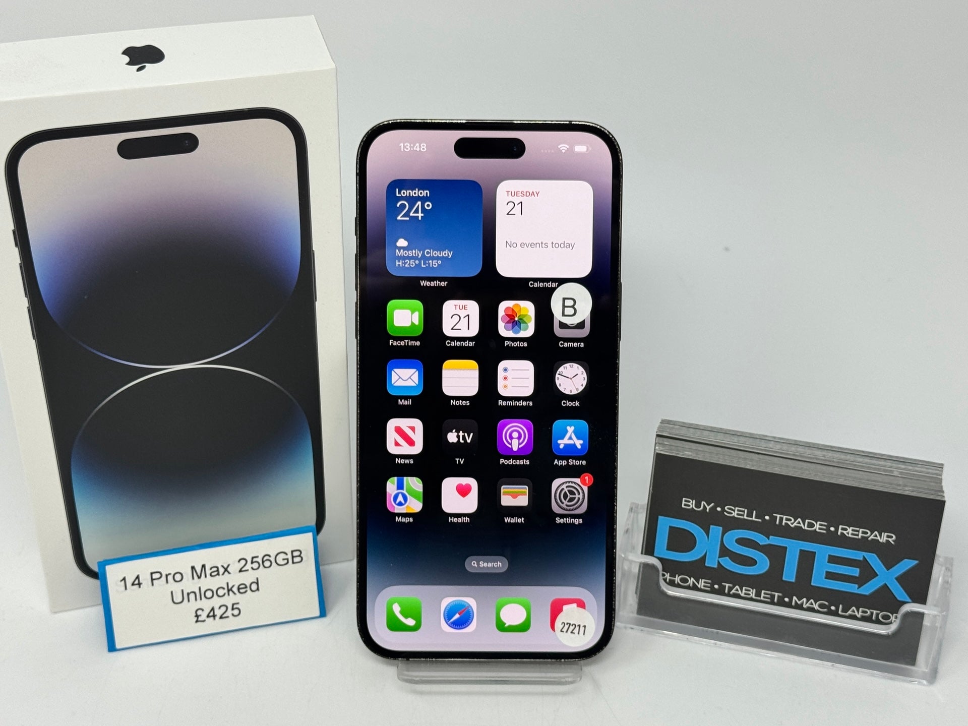 Apple iPhone 14 Pro Max 256GB Unlocked Space Black (B) M27211