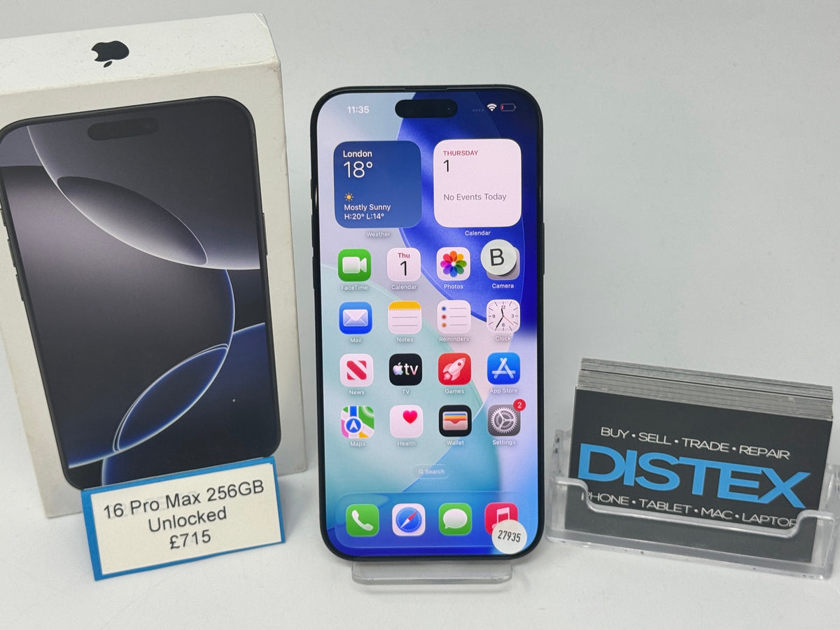 Apple iPhone 16 Pro Max 256GB Unlocked Black Titanium (B) M27935