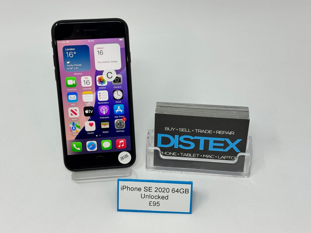 Apple iPhone SE 2020 64GB Unlocked Black (C) M28105