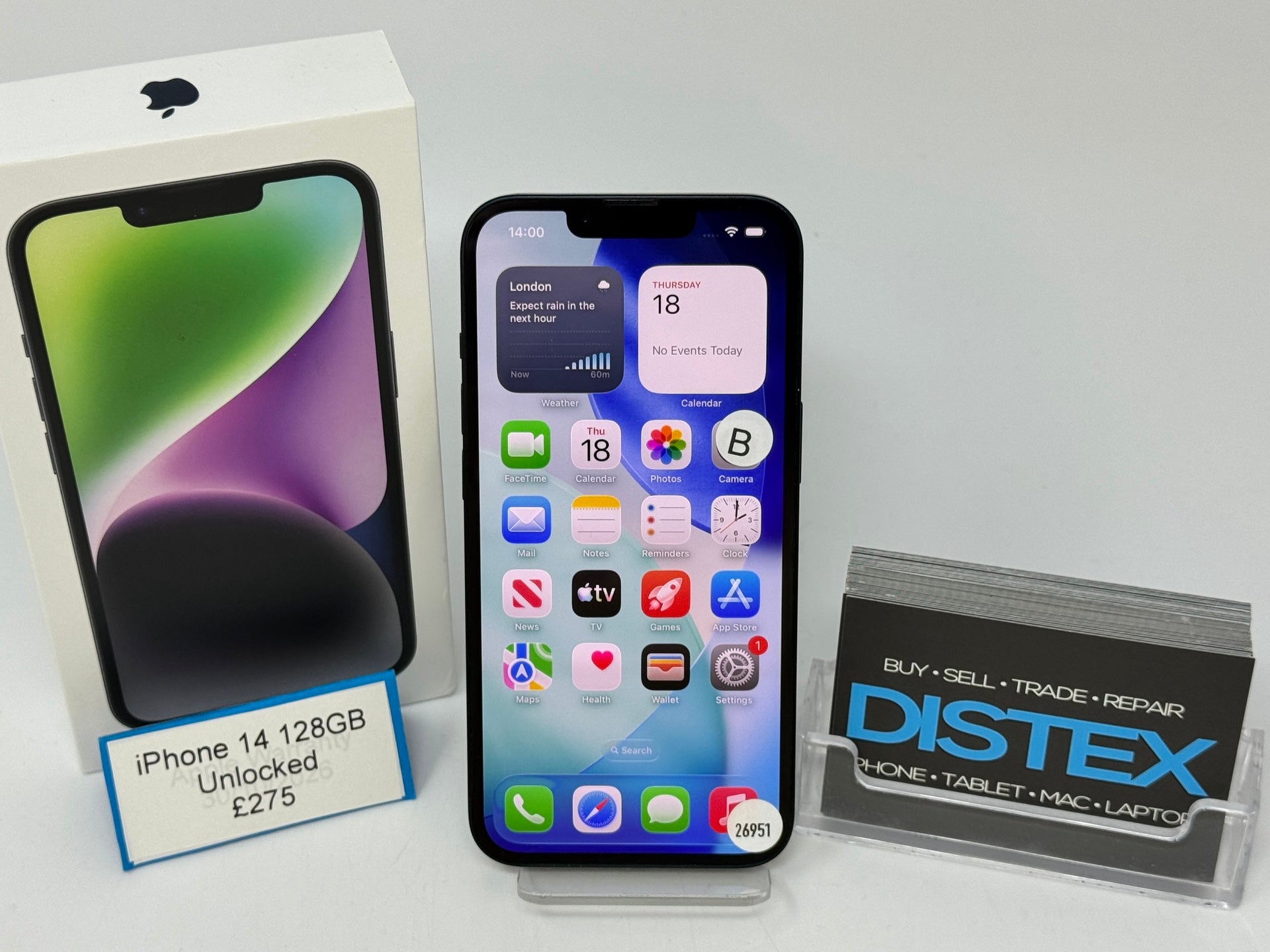 Apple iPhone 14 128GB Unlocked Midnight (B) M26951