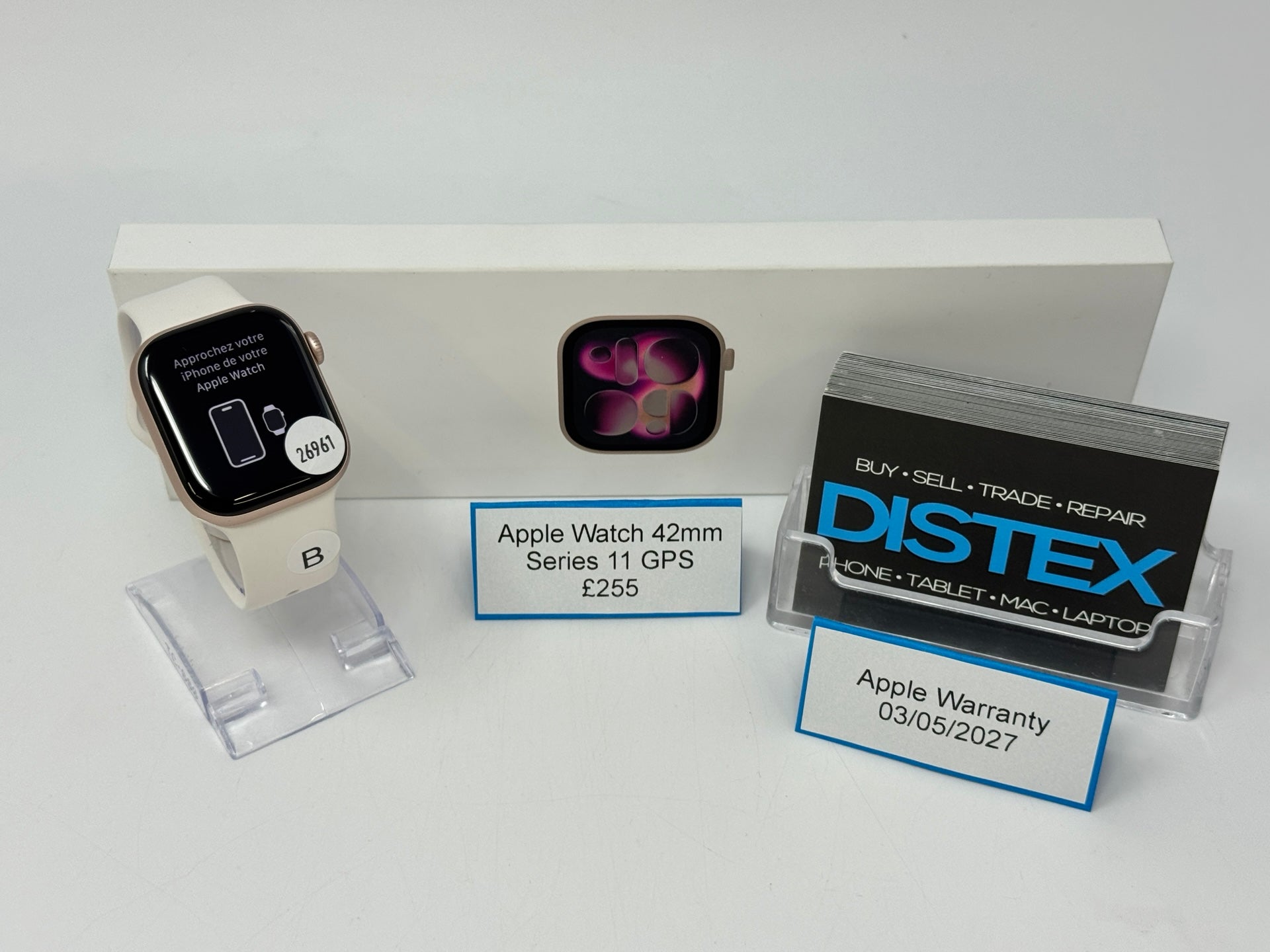Apple Watch Series 11 42mm GPS Rose Gold (B) Apple Warranty 03/05/2027 M26961