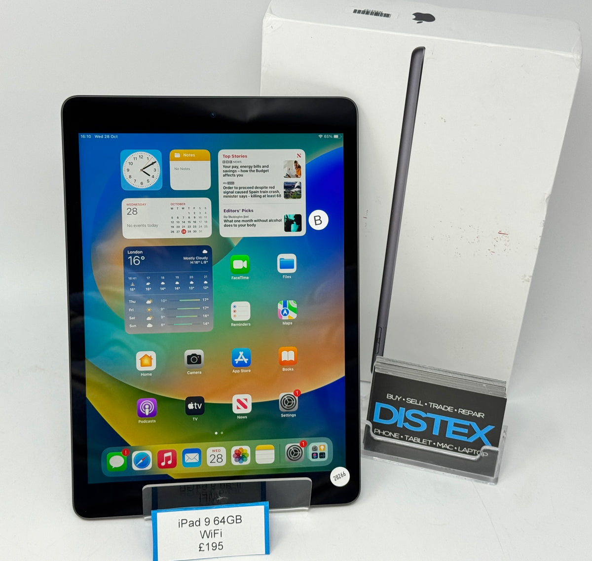 Apple iPad 9 10.2" 64GB WiFi Space Grey (B) M28266