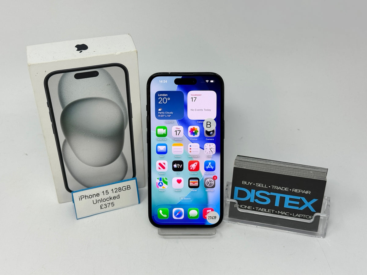 Apple iPhone 15 128GB Unlocked Black (B) M27639