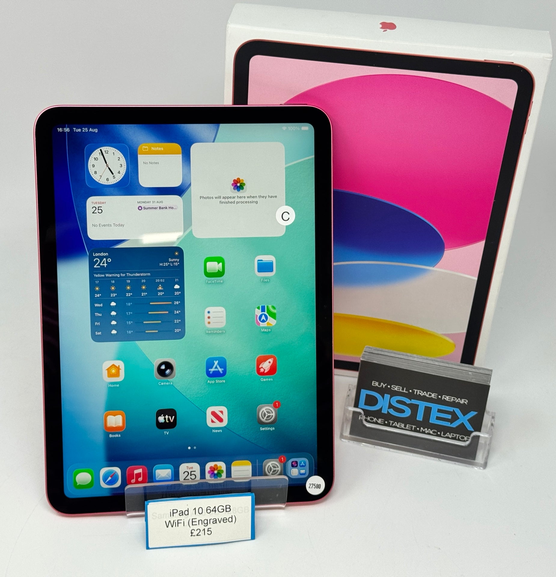 Apple iPad 10th Gen 10.9" (Engraved) 64GB WiFi Pink (C) M27580