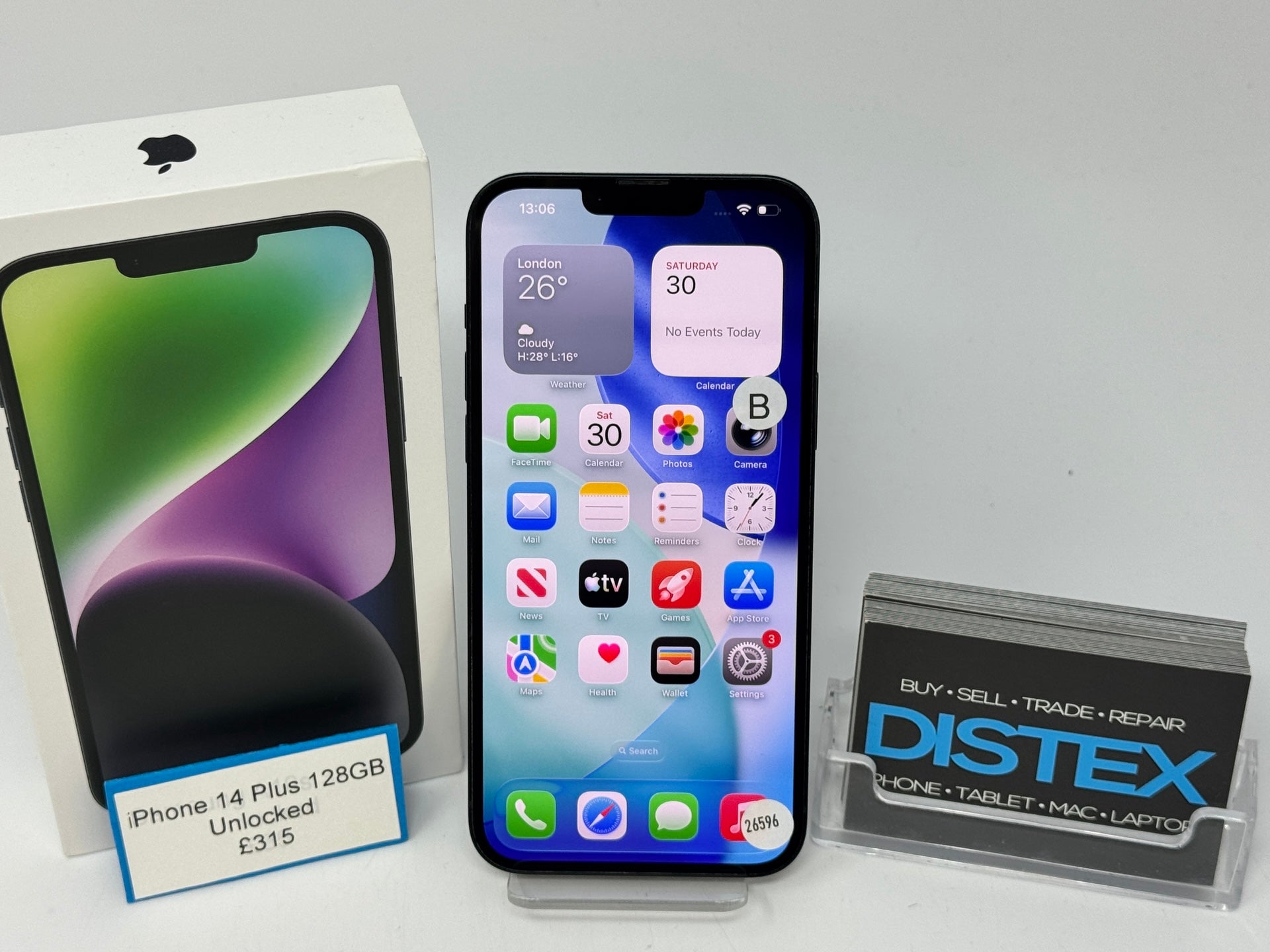 Apple iPhone 14 Plus 128GB Unlocked Midnight (B) M26596