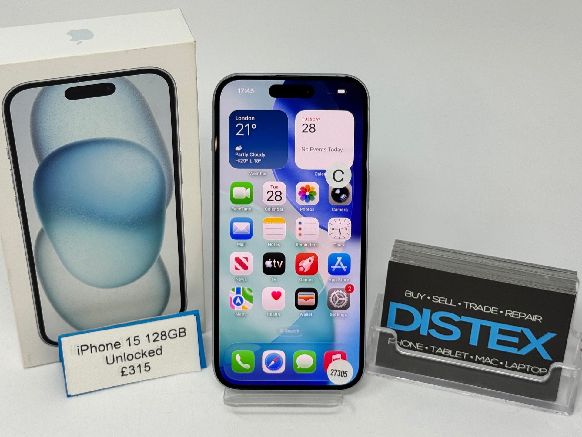 Apple iPhone 15 128GB Unlocked Blue (C) M27305