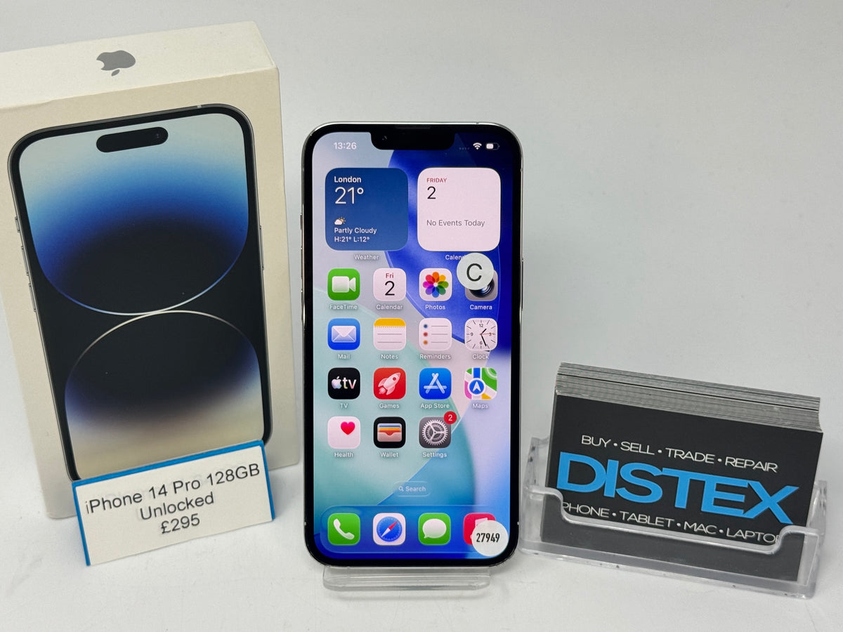 Apple iPhone 14 Pro 128GB Unlocked Silver (C) M27949