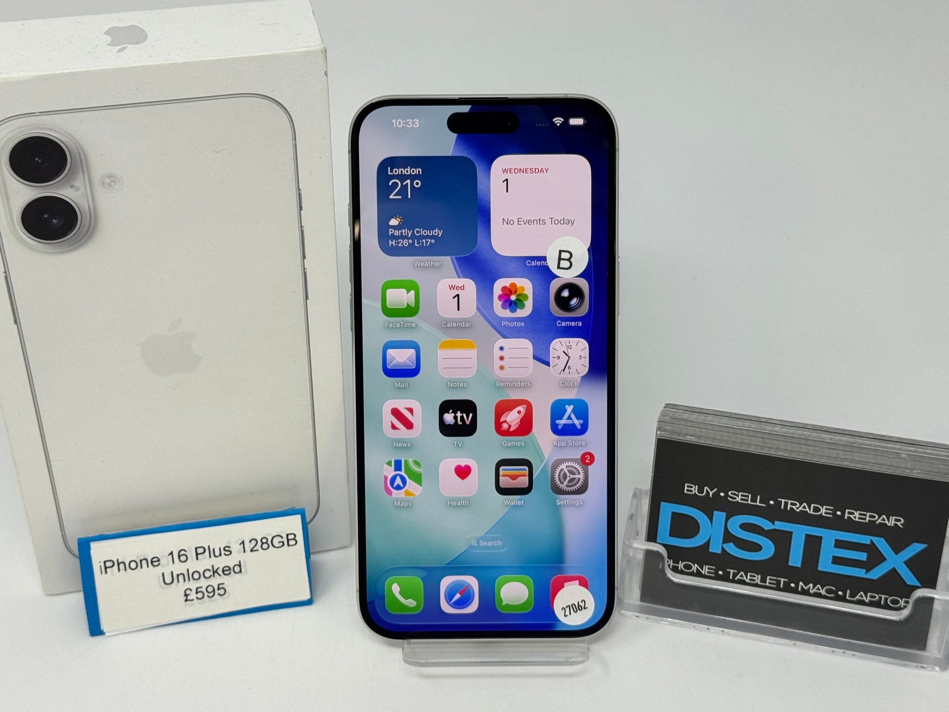 Apple iPhone 16 Plus 128GB Unlocked White (B) M27062