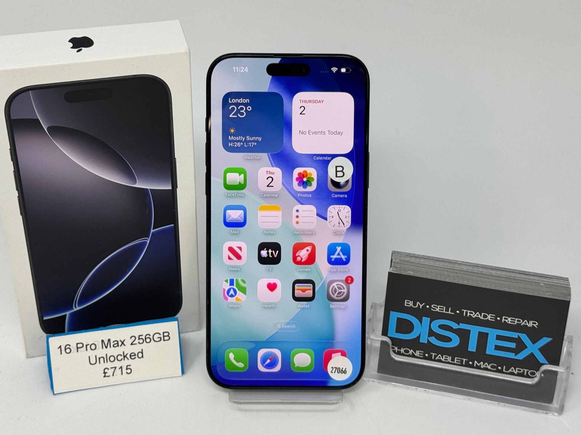 Apple iPhone 16 Pro Max 256GB Unlocked Black Titanium (B) M27066
