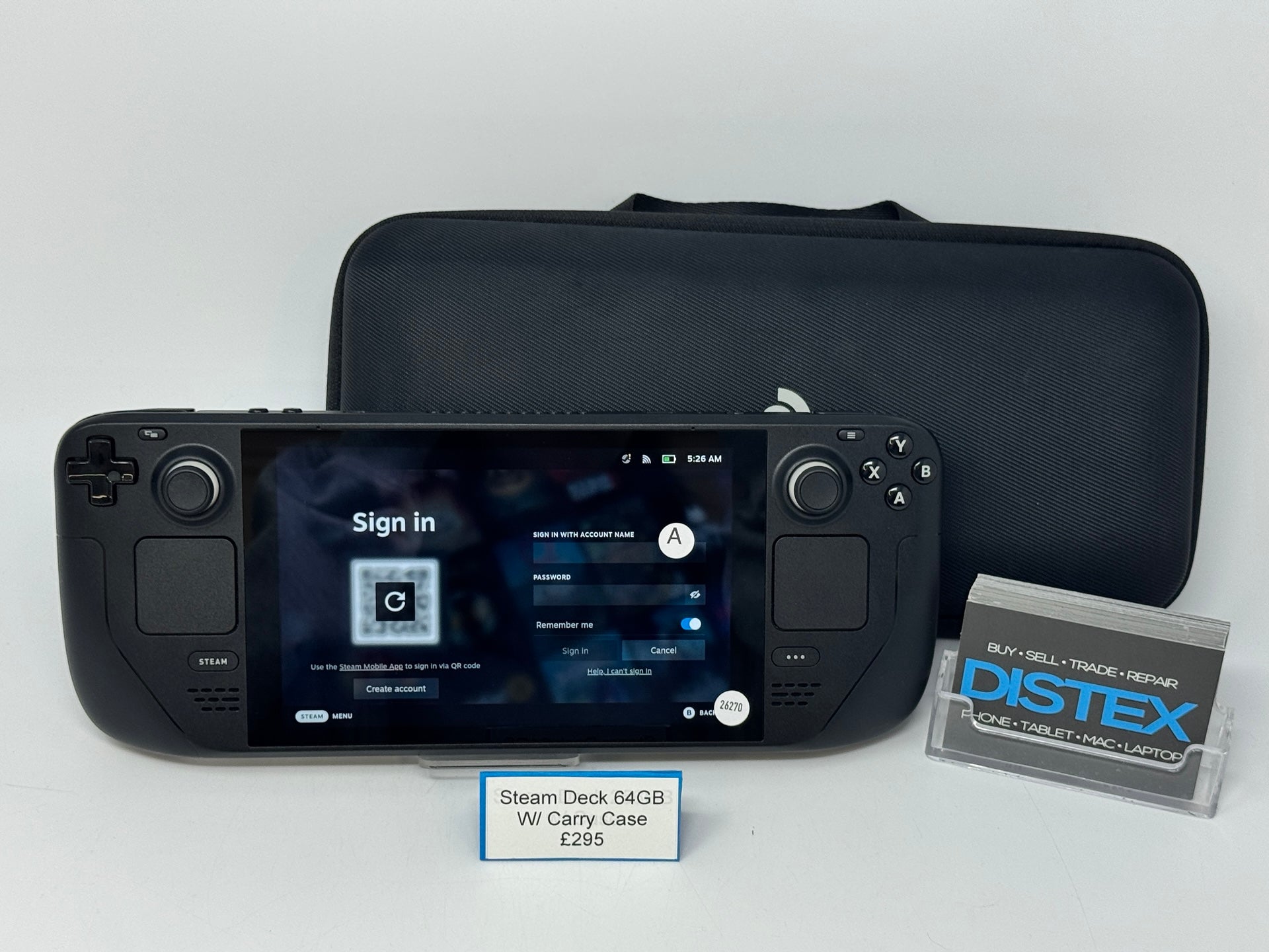 Valve Steam Deck 64GB Handheld Console w/ Carry Case (A) M26270