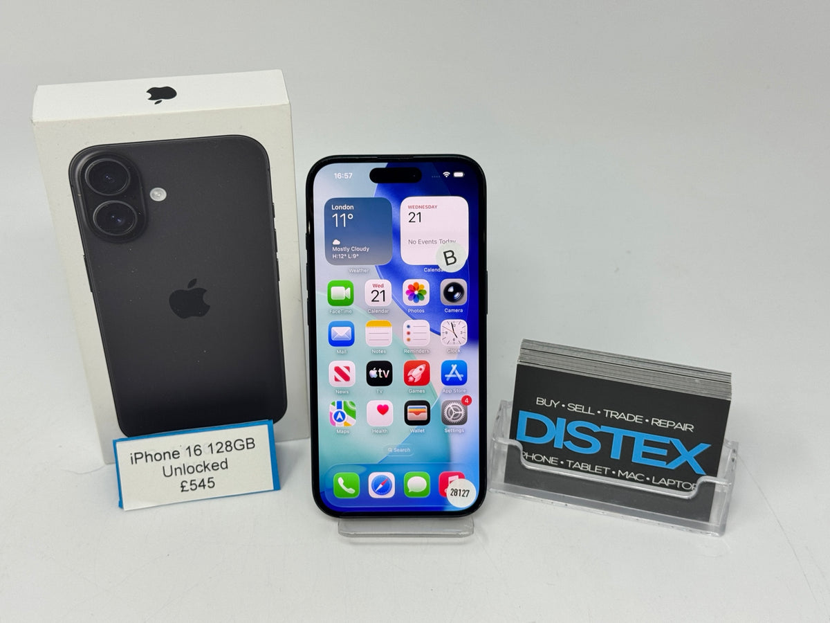 Apple iPhone 16 128GB Unlocked Black (B) M28127