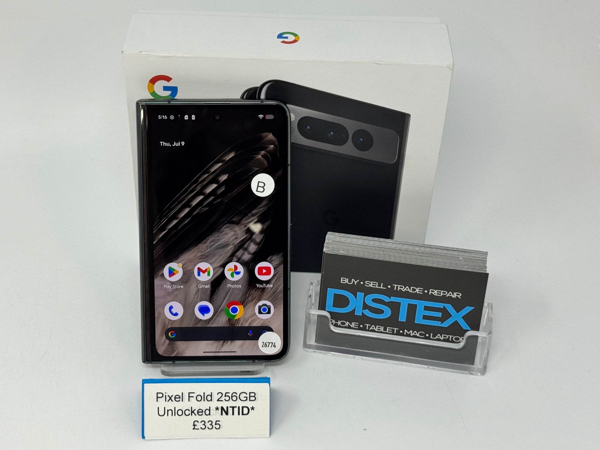 Google Pixel Fold *No Touch ID* 256GB Unlocked Obsidian (B) M26774