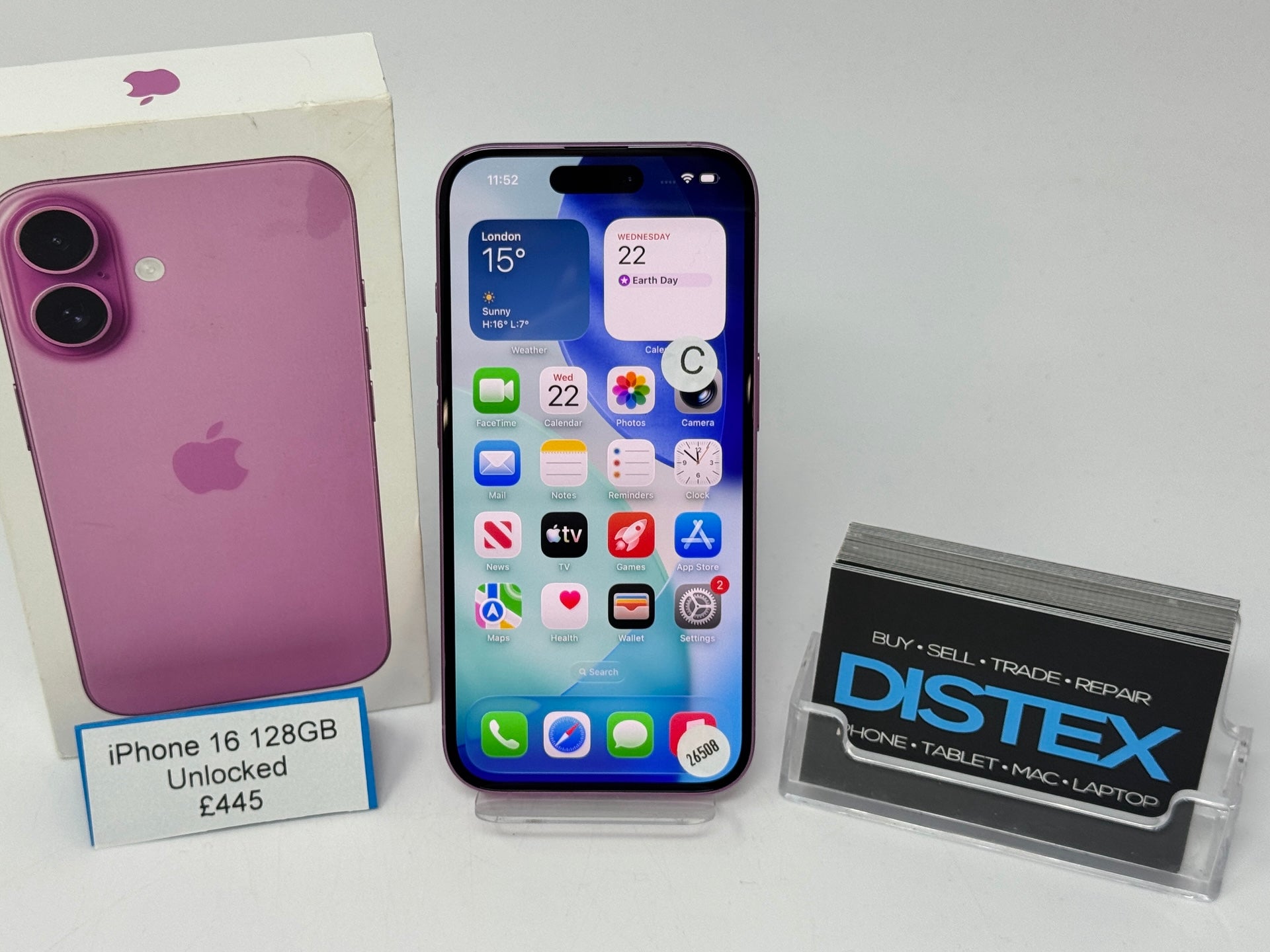 Apple iPhone 16 128GB Unlocked Pink (C) M26508