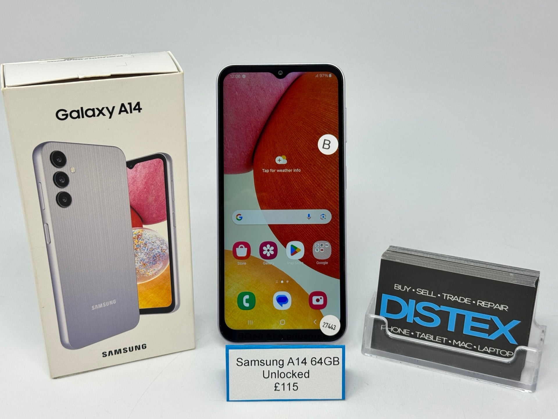 Samsung Galaxy A14 64GB Unlocked Silver (B) M27443