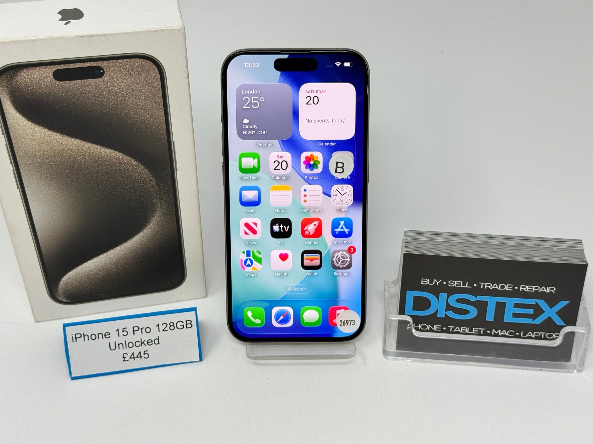 Apple iPhone 15 Pro 128GB Unlocked Natural Titanium (B) M26973