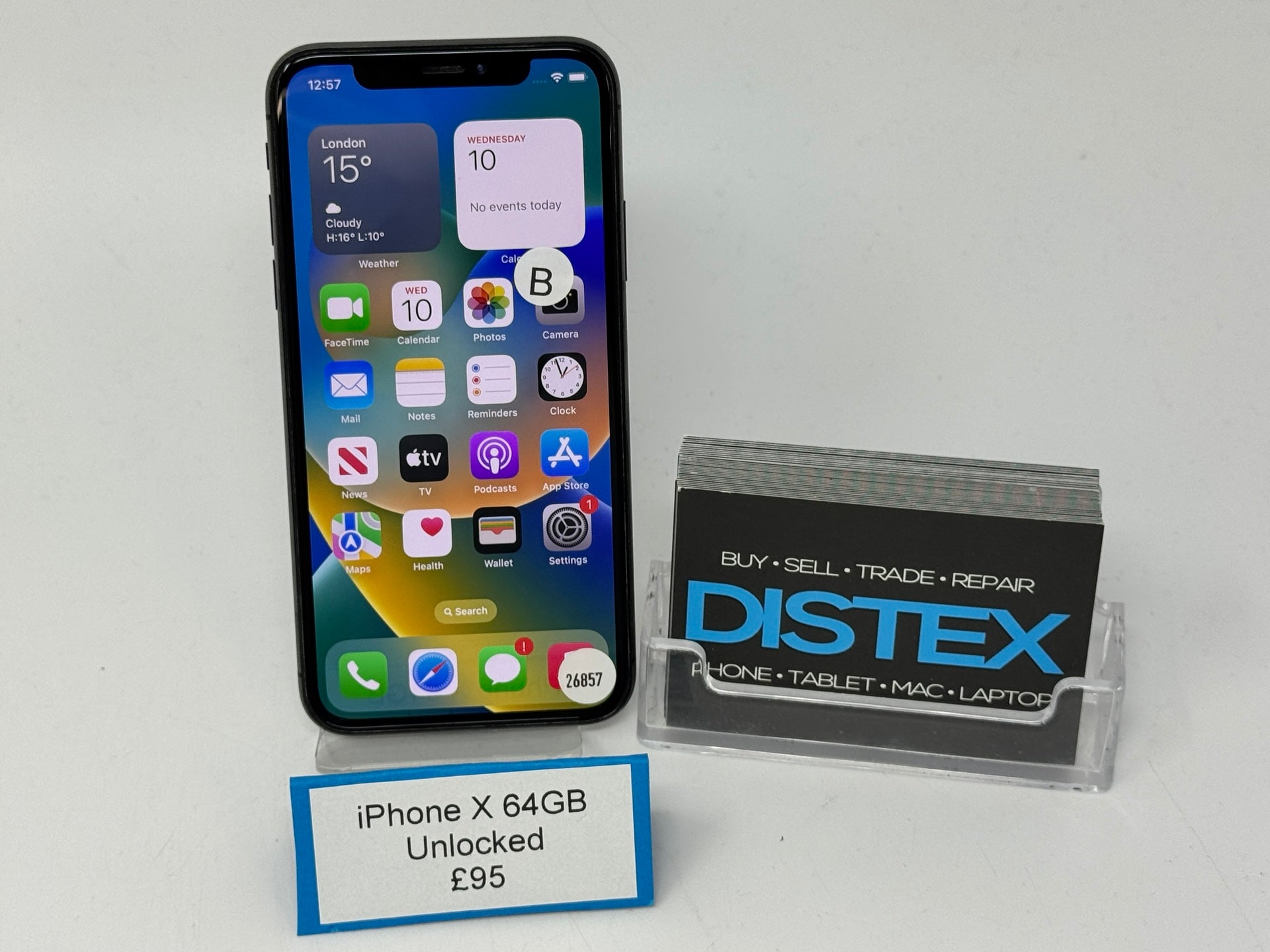 Apple iPhone X 64GB Unlocked Space Grey (B) M26857