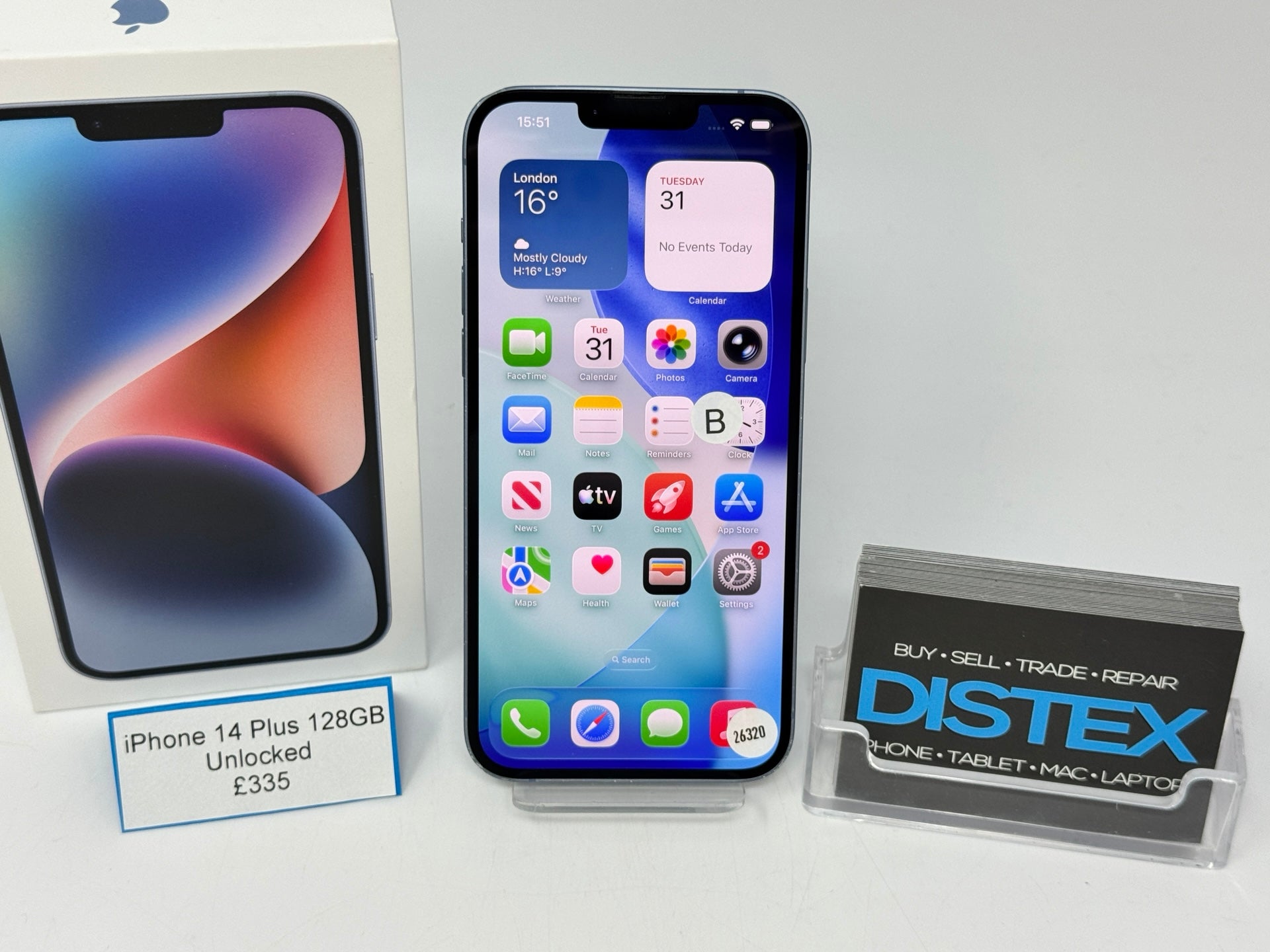 Apple iPhone 14 Plus 128GB Unlocked Blue (B) M26320
