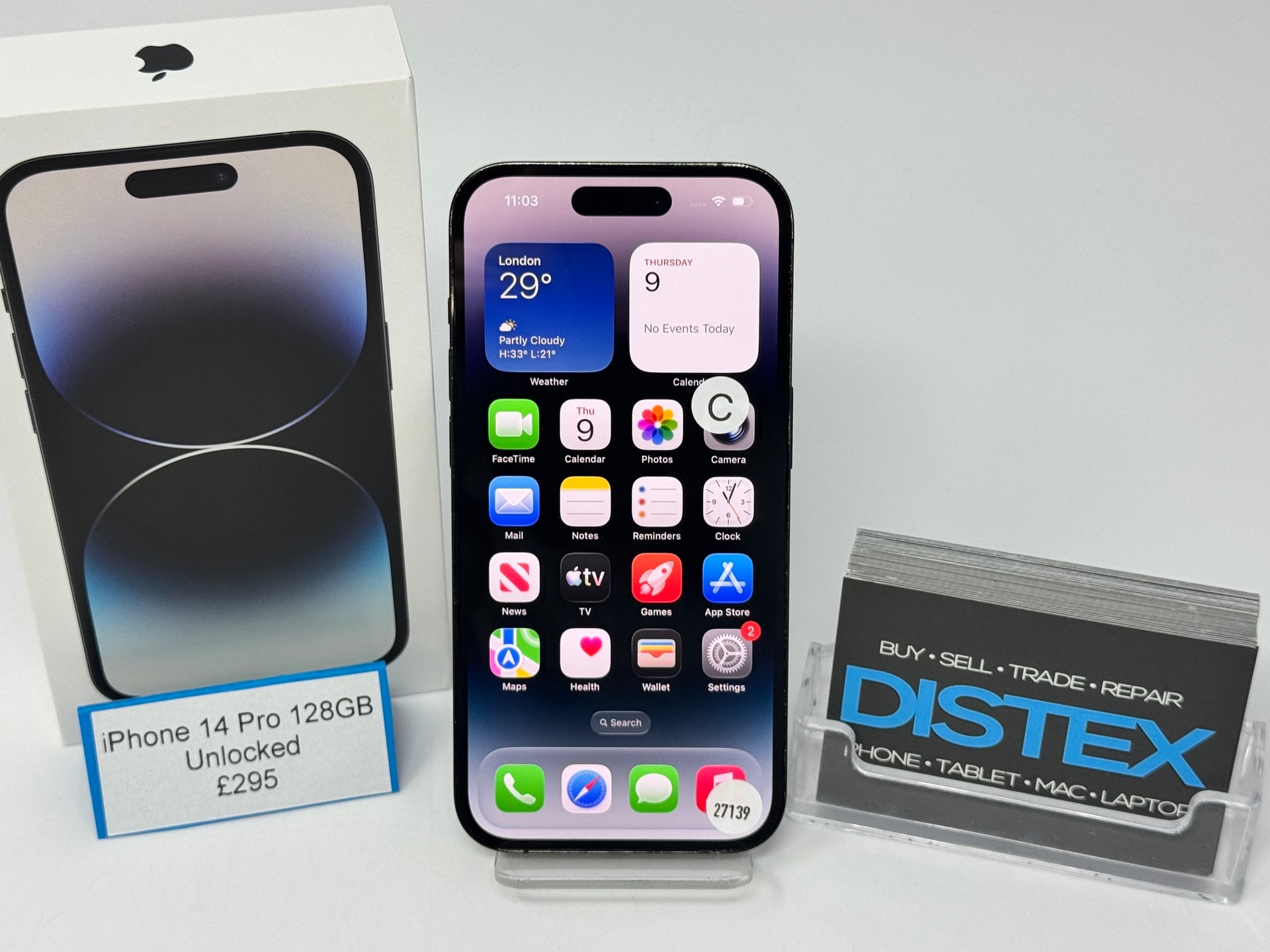 Apple iPhone 14 Pro 128GB Unlocked Space Black (C) M27139