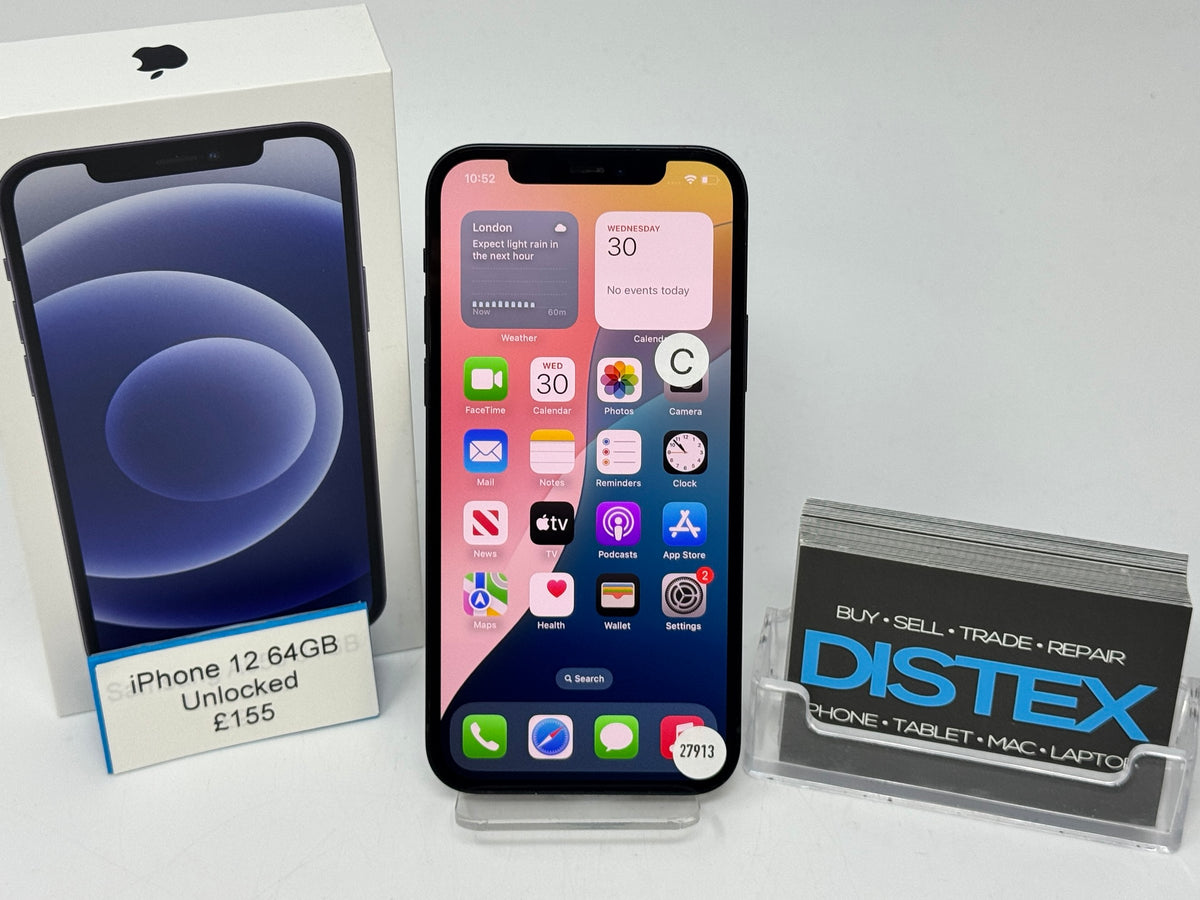 Apple iPhone 12 64GB Unlocked Black (C) M27913