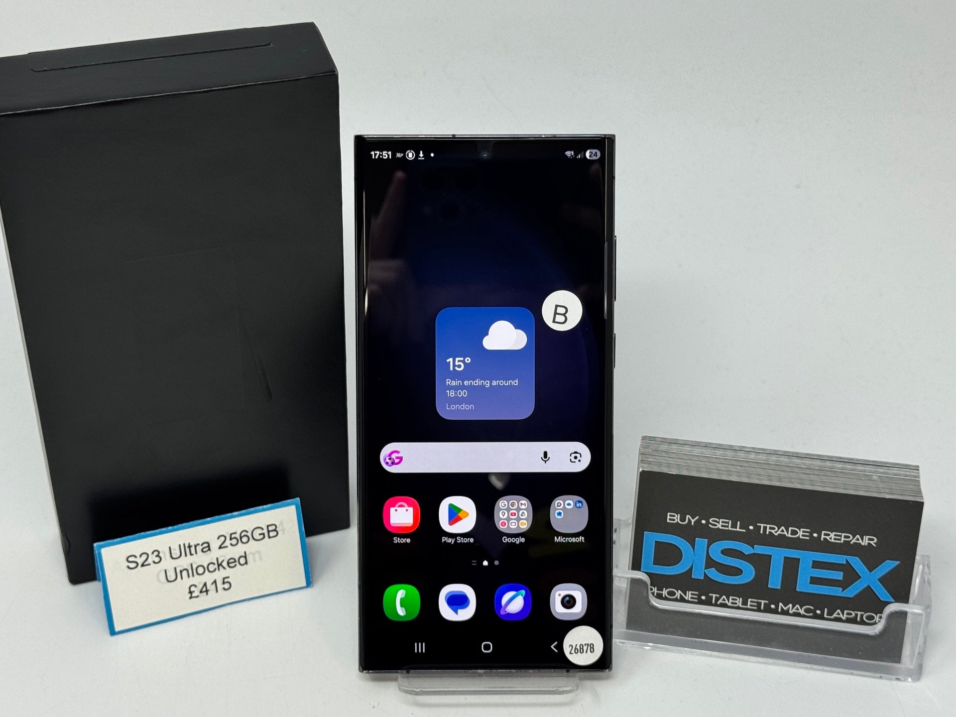Samsung Galaxy S23 Ultra 256GB Unlocked Phantom Black (B) M26878