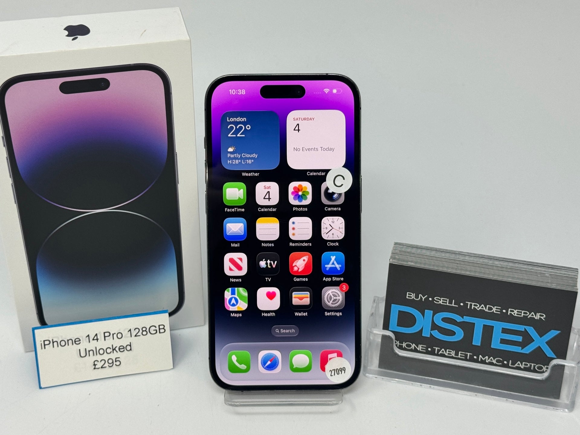 Apple iPhone 14 Pro 128GB Unlocked Deep Purple (C) M27099