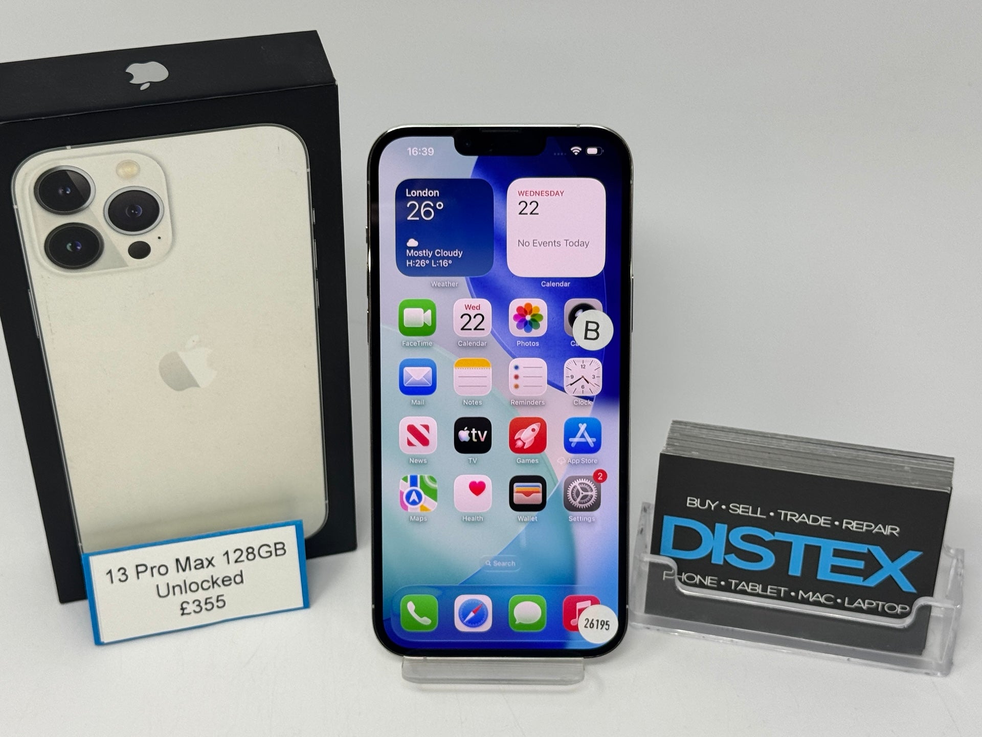 Apple iPhone 13 Pro Max 128GB Unlocked Silver (B) M26195