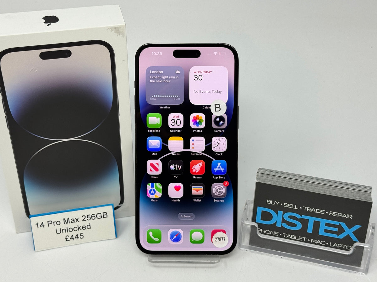 Apple iPhone 14 Pro Max 256GB Unlocked Space Black (B) M27877