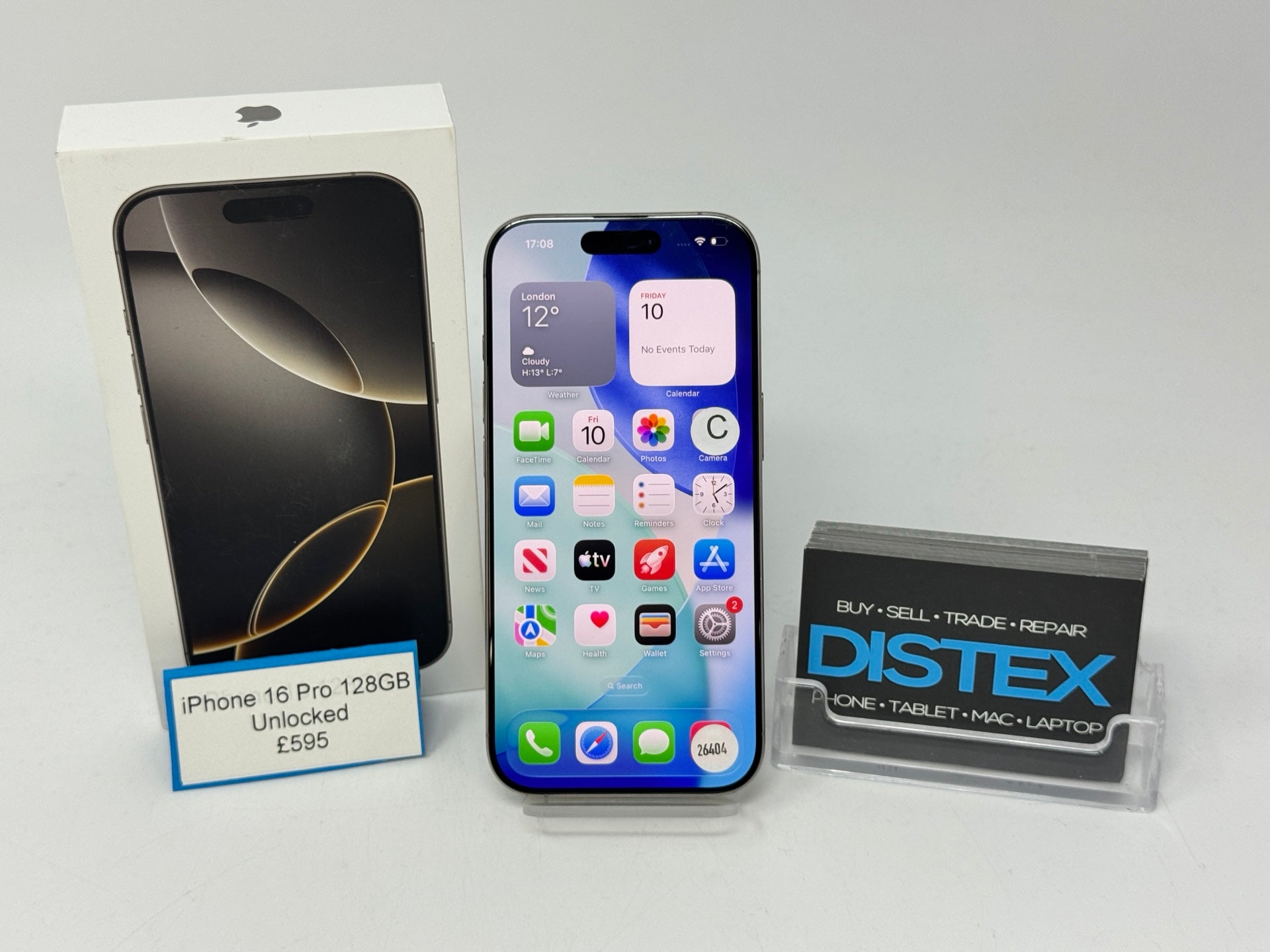 Apple iPhone 16 Pro 128GB Unlocked Natural Titanium (C) M26404