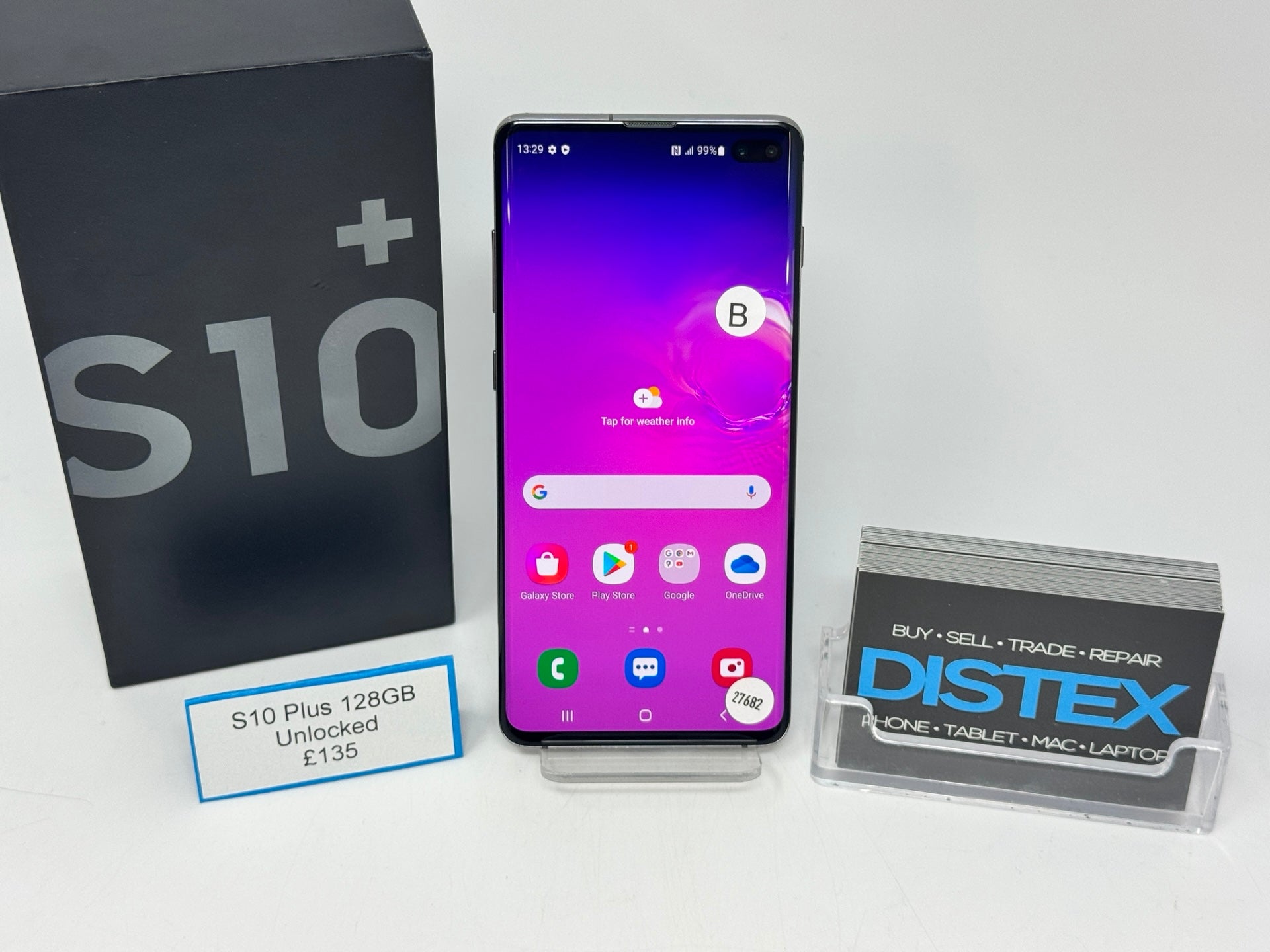 Samsung Galaxy S10 Plus 128GB Unlocked Prism Black (B) M27682