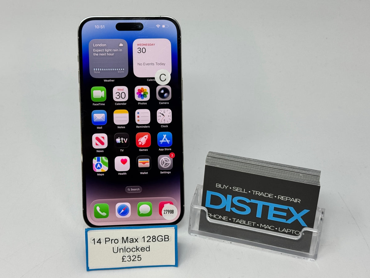 Apple iPhone 14 Pro Max 128GB Unlocked Silver (C) M27908