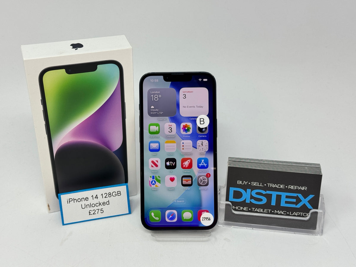 Apple iPhone 14 128GB Unlocked Midnight (B) M27956
