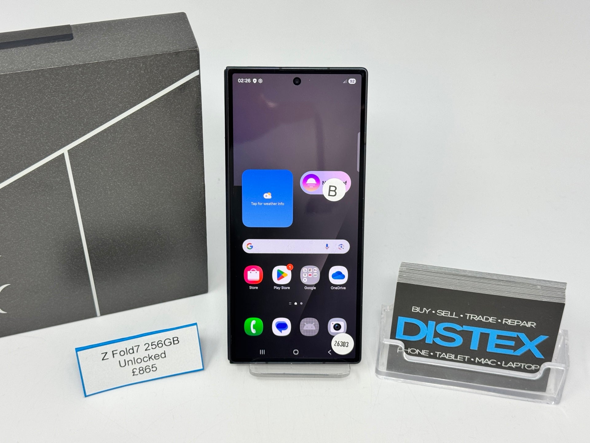 Samsung Galaxy Z Fold 7 256GB Unlocked Black (B) M26303