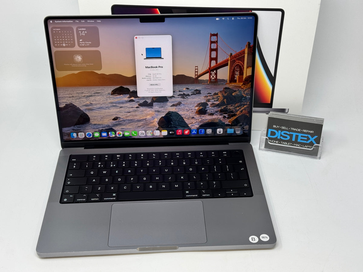Apple MacBook Pro 14" 2021 M1 Pro 16GB RAM 512GB SSD Grey (B) M28274