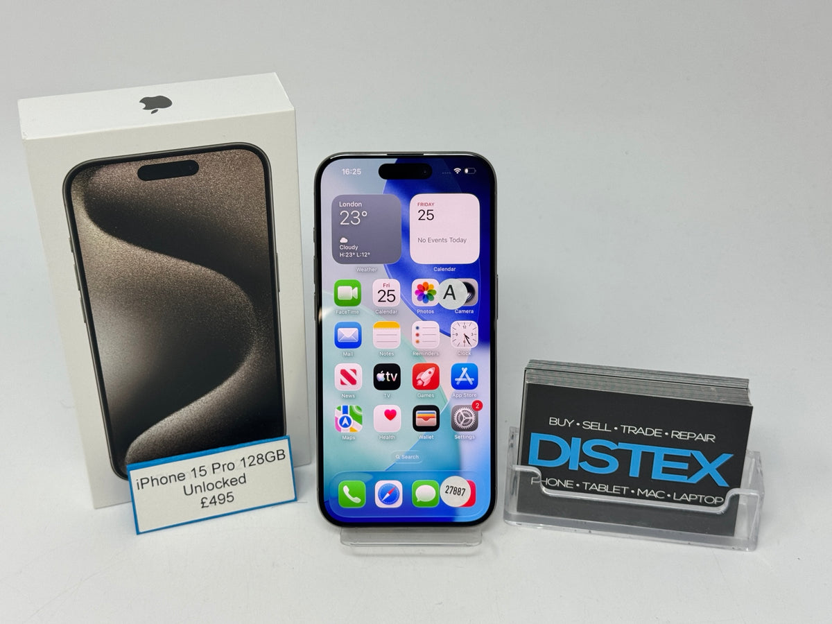 Apple iPhone 15 Pro 128GB Unlocked Natural Titanium (A) M27887