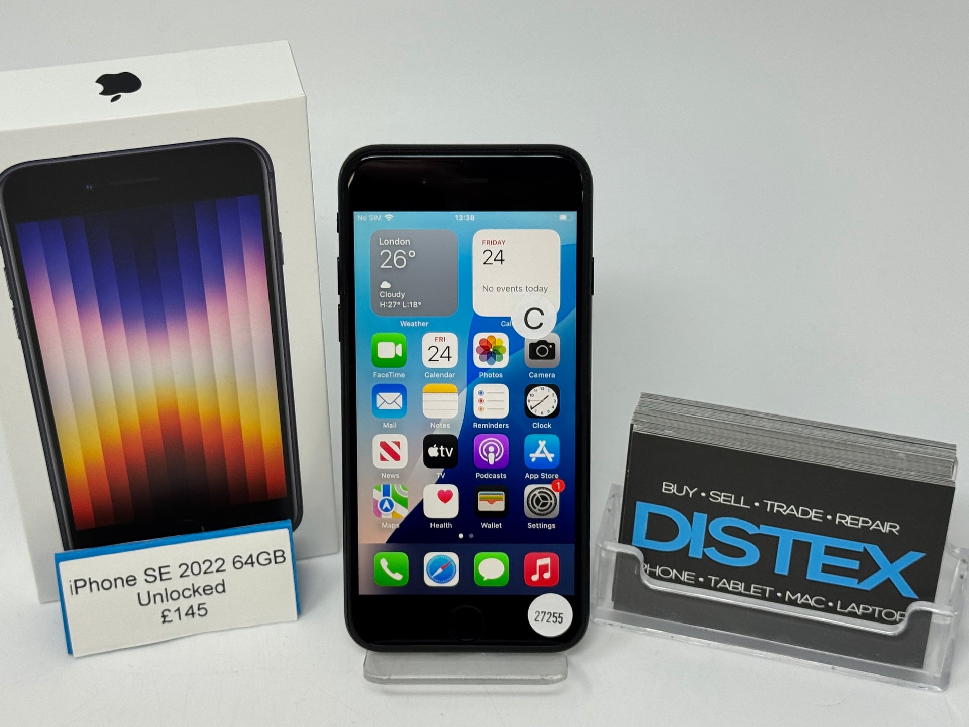 Apple iPhone SE 2022 64GB Unlocked Midnight (C) M27255