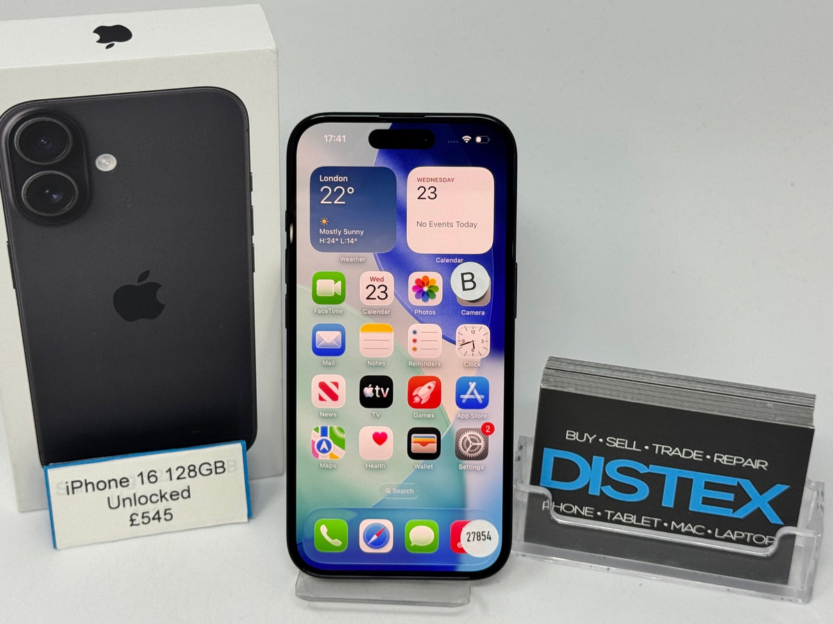 Apple iPhone 16 128GB Unlocked Black (B) M27854