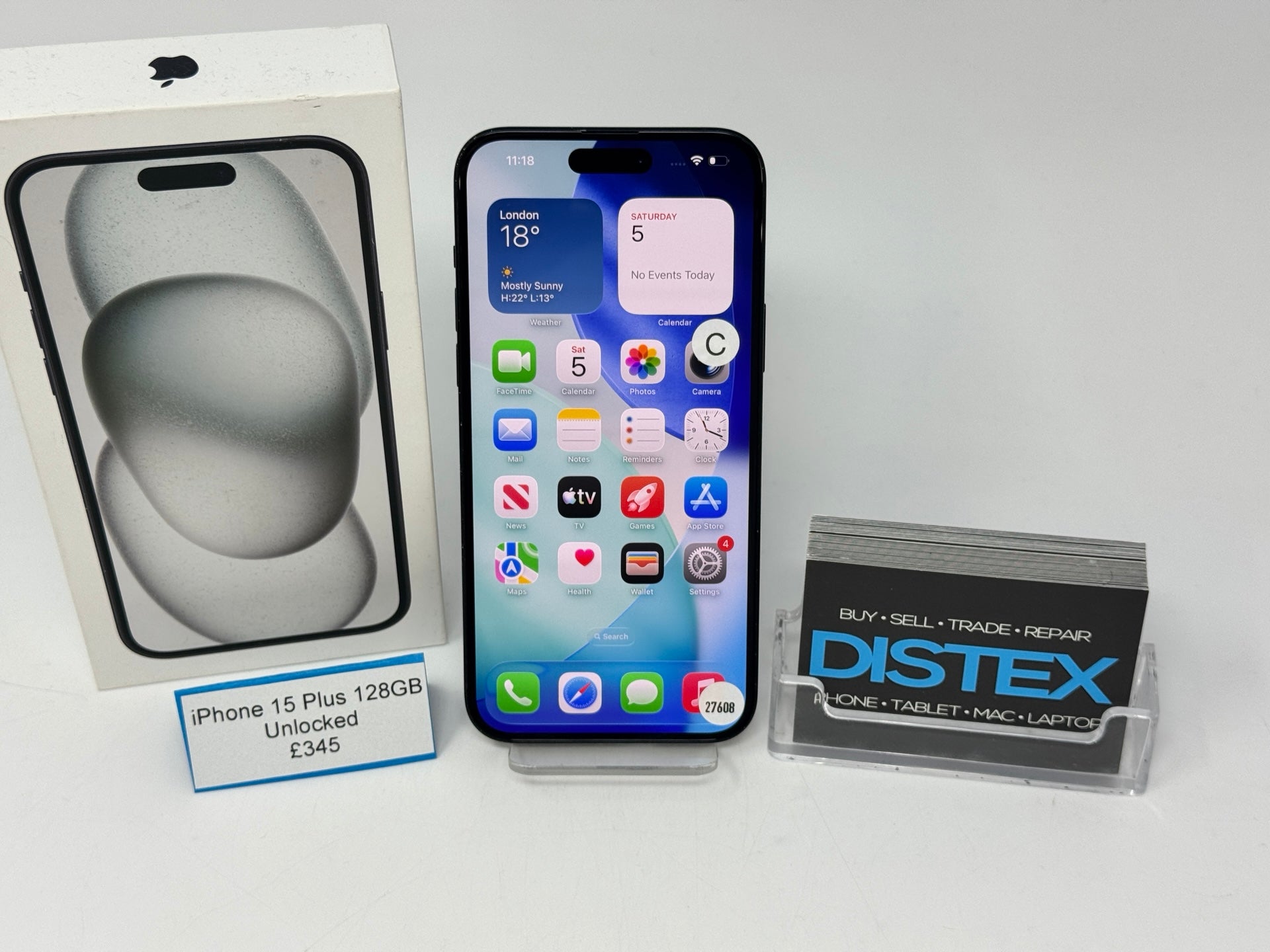Apple iPhone 15 Plus 128GB Unlocked Black (C) M27608