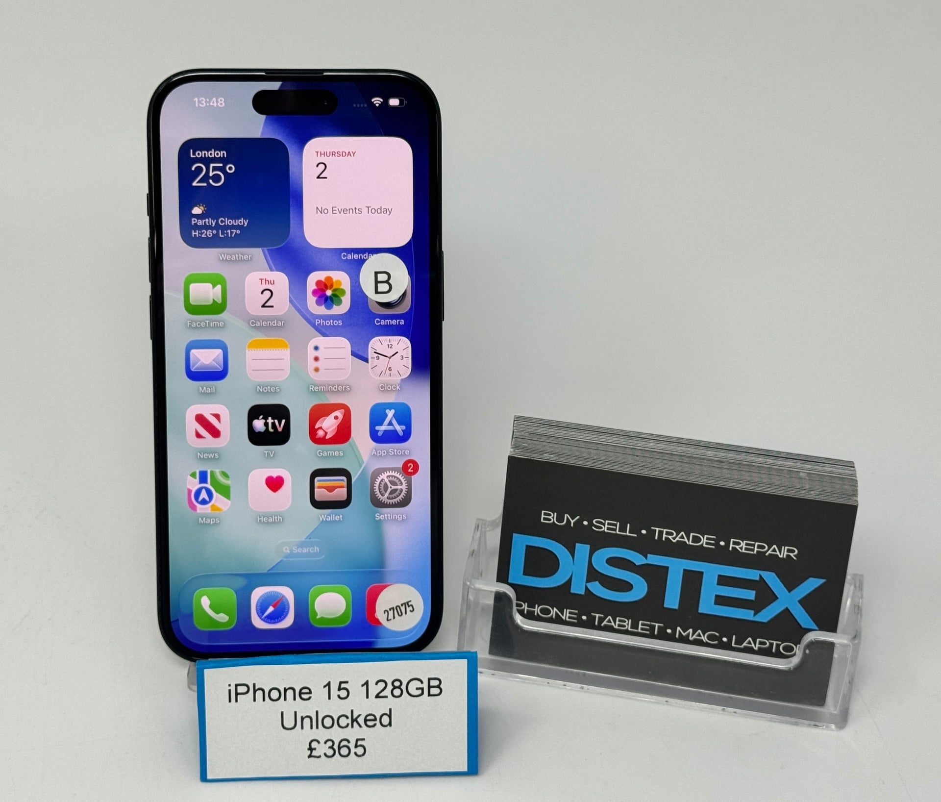 Apple iPhone 15 128GB Unlocked Black (B) M27075