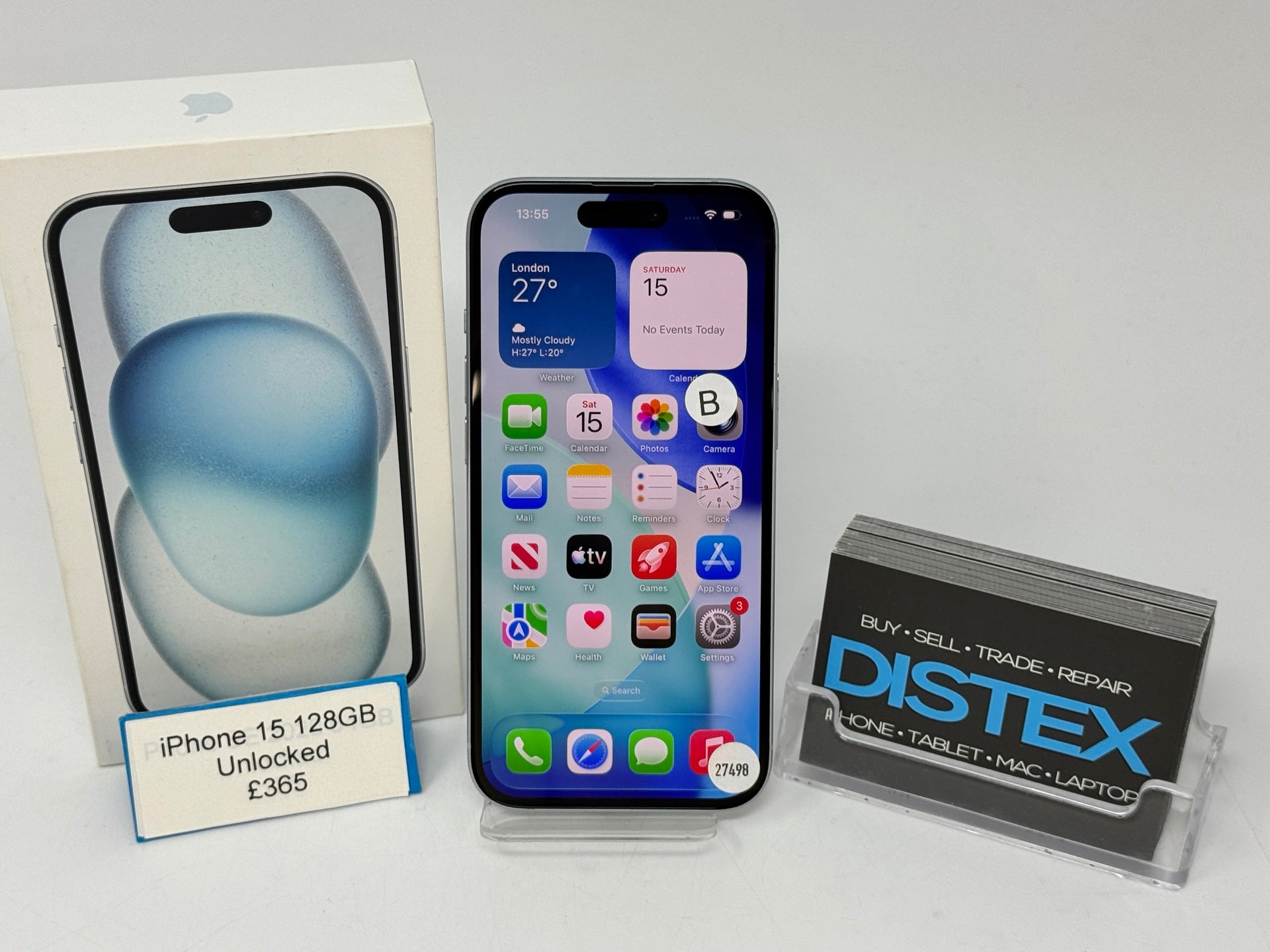 Apple iPhone 15 128GB Unlocked Blue (B) M27498