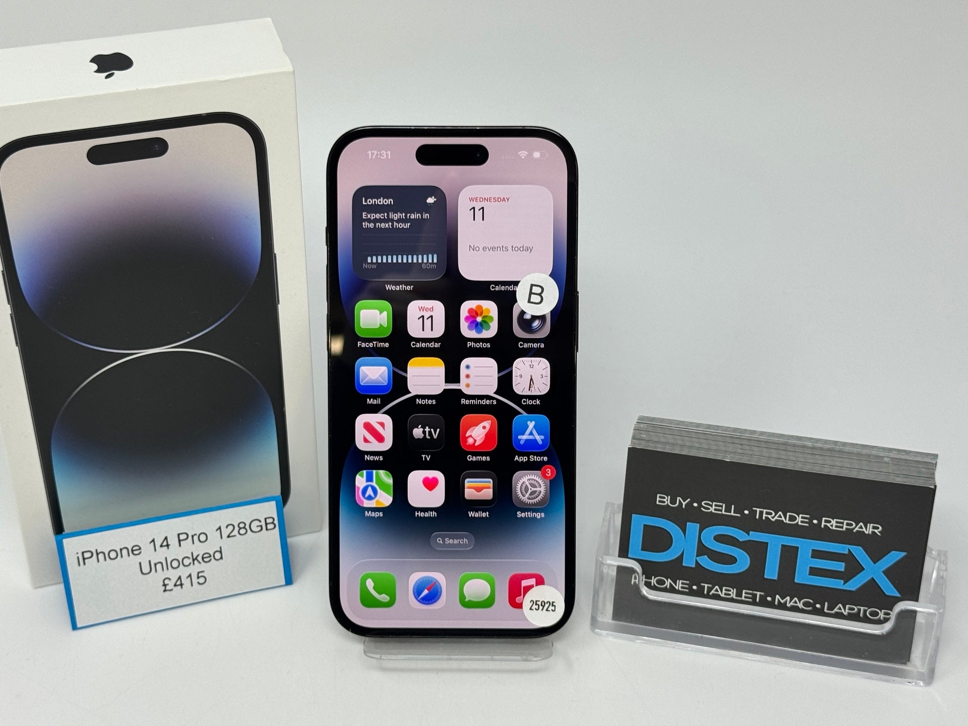 Apple iPhone 14 Pro 128GB Unlocked Space Black (B) M25925