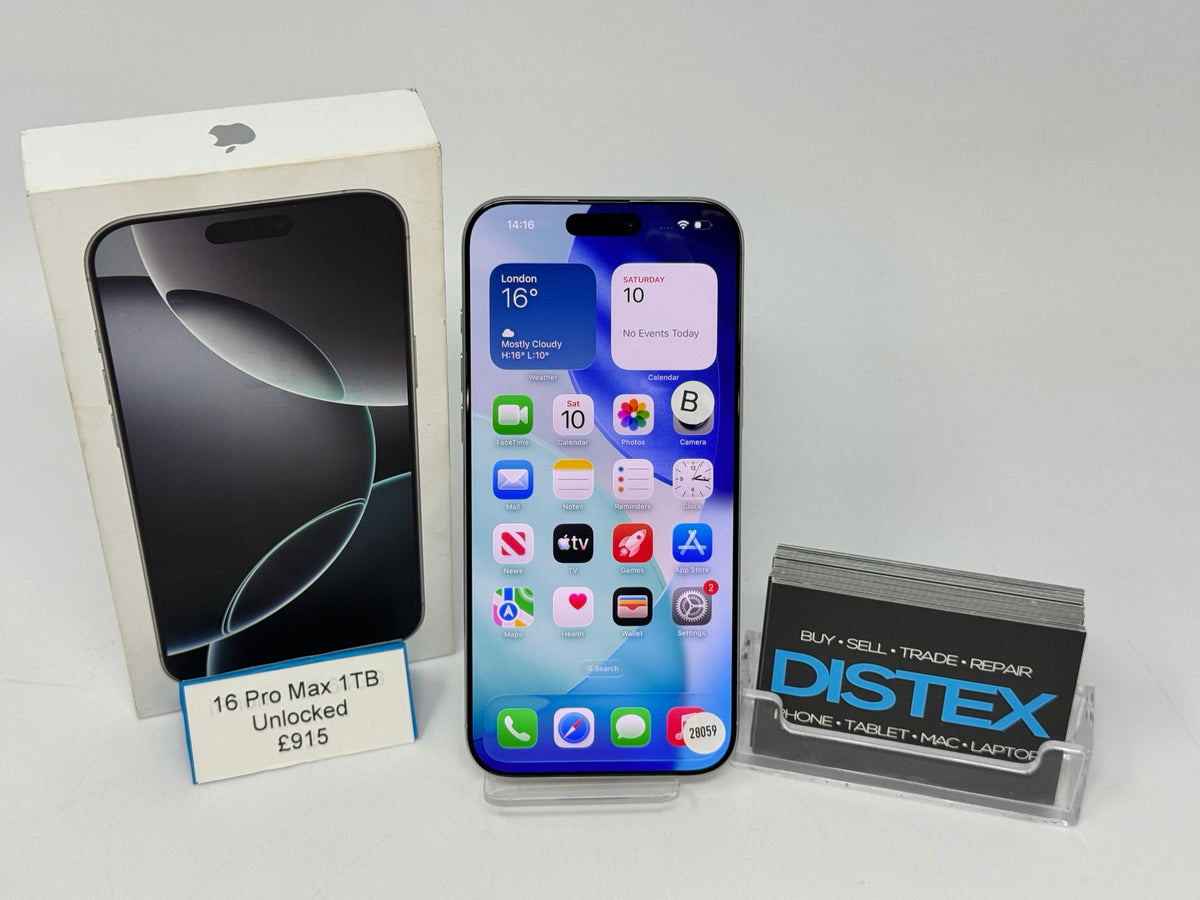 Apple iPhone 16 Pro Max 1TB Unlocked White Titanium (B) M28059