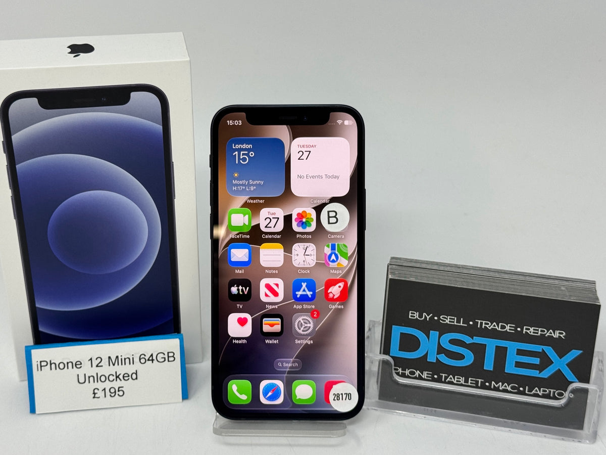 Apple iPhone 12 Mini 64GB Unlocked Black (B) M28170