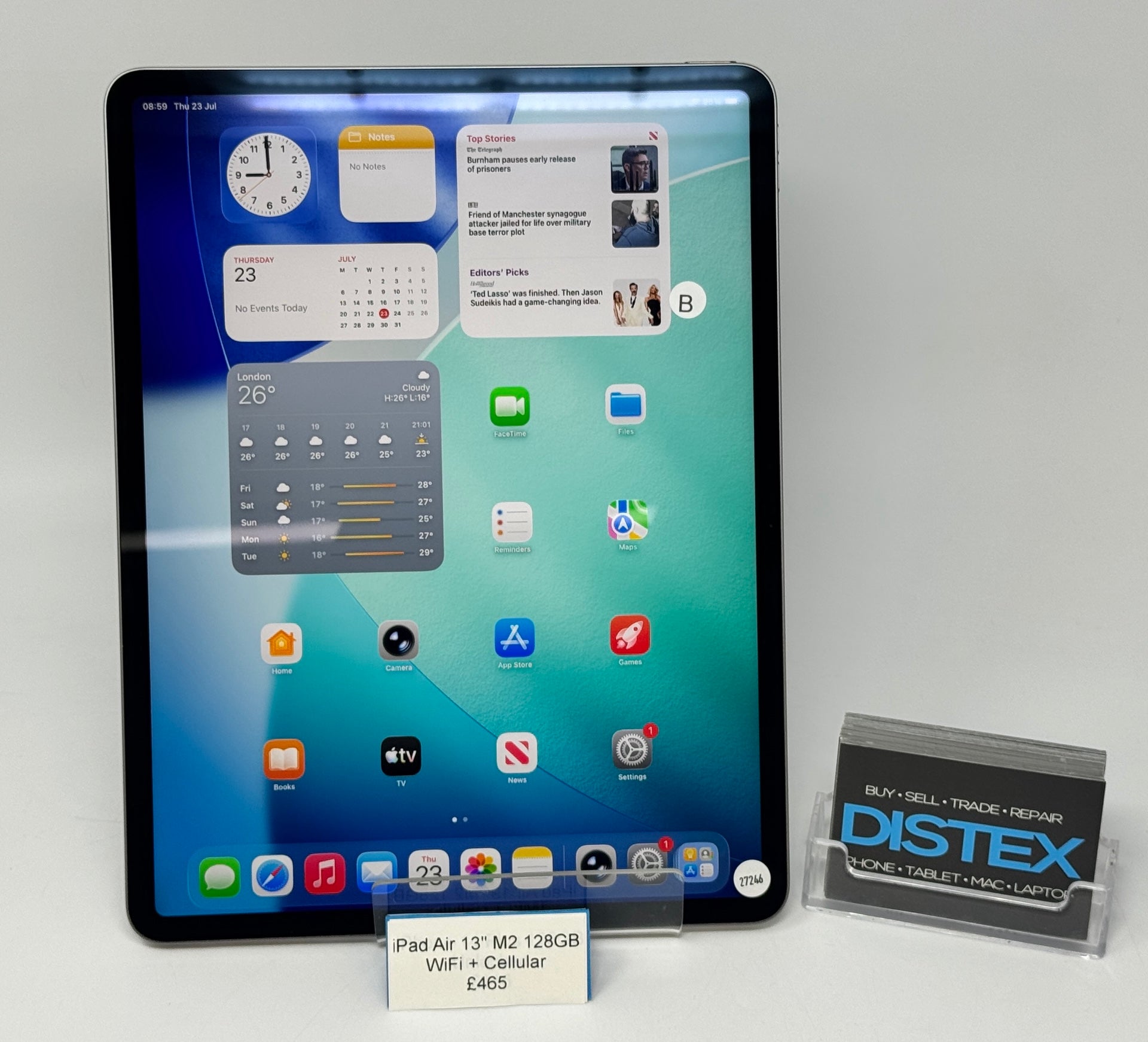 Apple iPad Air 13" M2 128GB WiFi+Cellular Space Grey (B) M27246