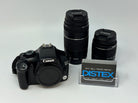 Canon EOS 1100D Digital SLR Camera w/ 18-55 mm f/3.5-5.6 DC and 75-300mm f/1.4-5.6 Lens M24388 (B) M26707