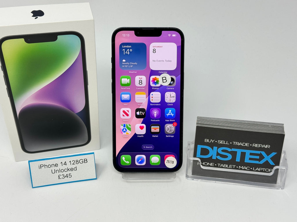 Apple iPhone 14 128GB Unlocked Midnight (B) M25178