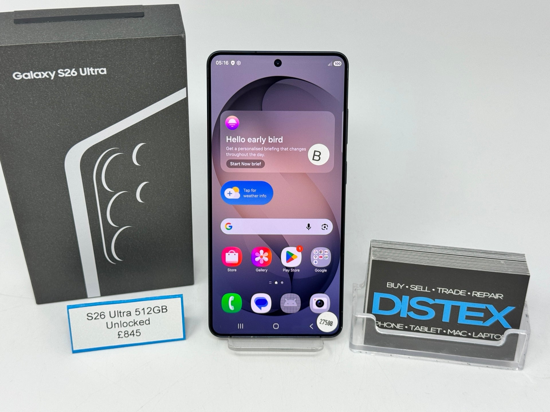 Samsung Galaxy S26 Ultra 512GB Unlocked Titanium Black (B) M27588