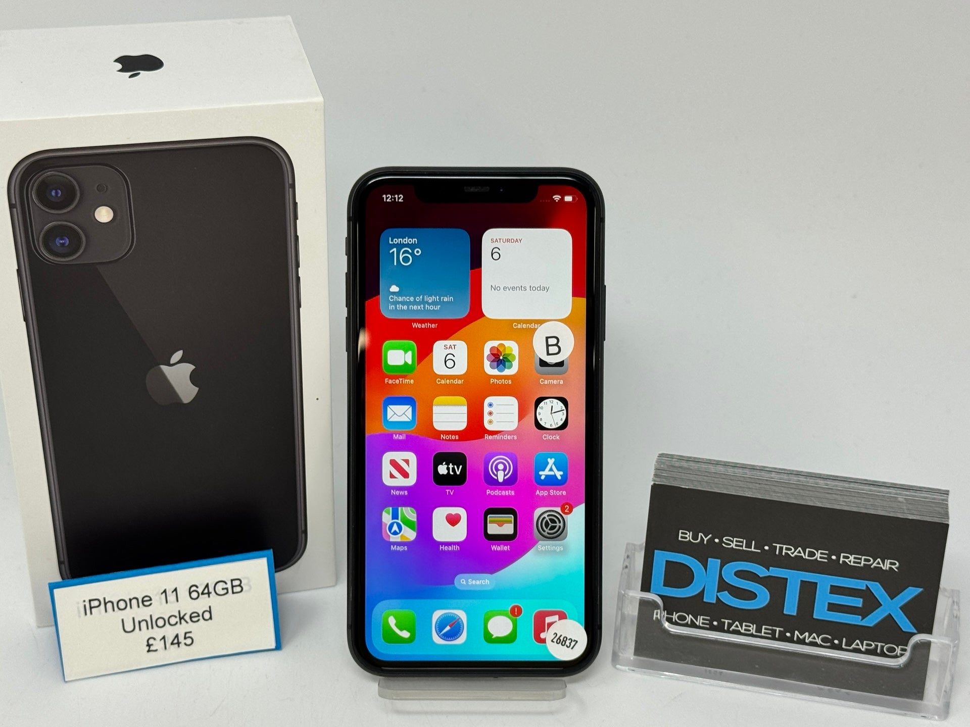 Apple iPhone 11 64GB Unlocked Black (B) M26837