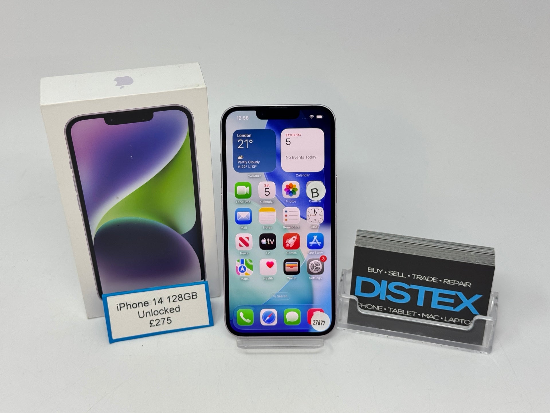 Apple iPhone 14 128GB Unlocked Purple (B) M27677