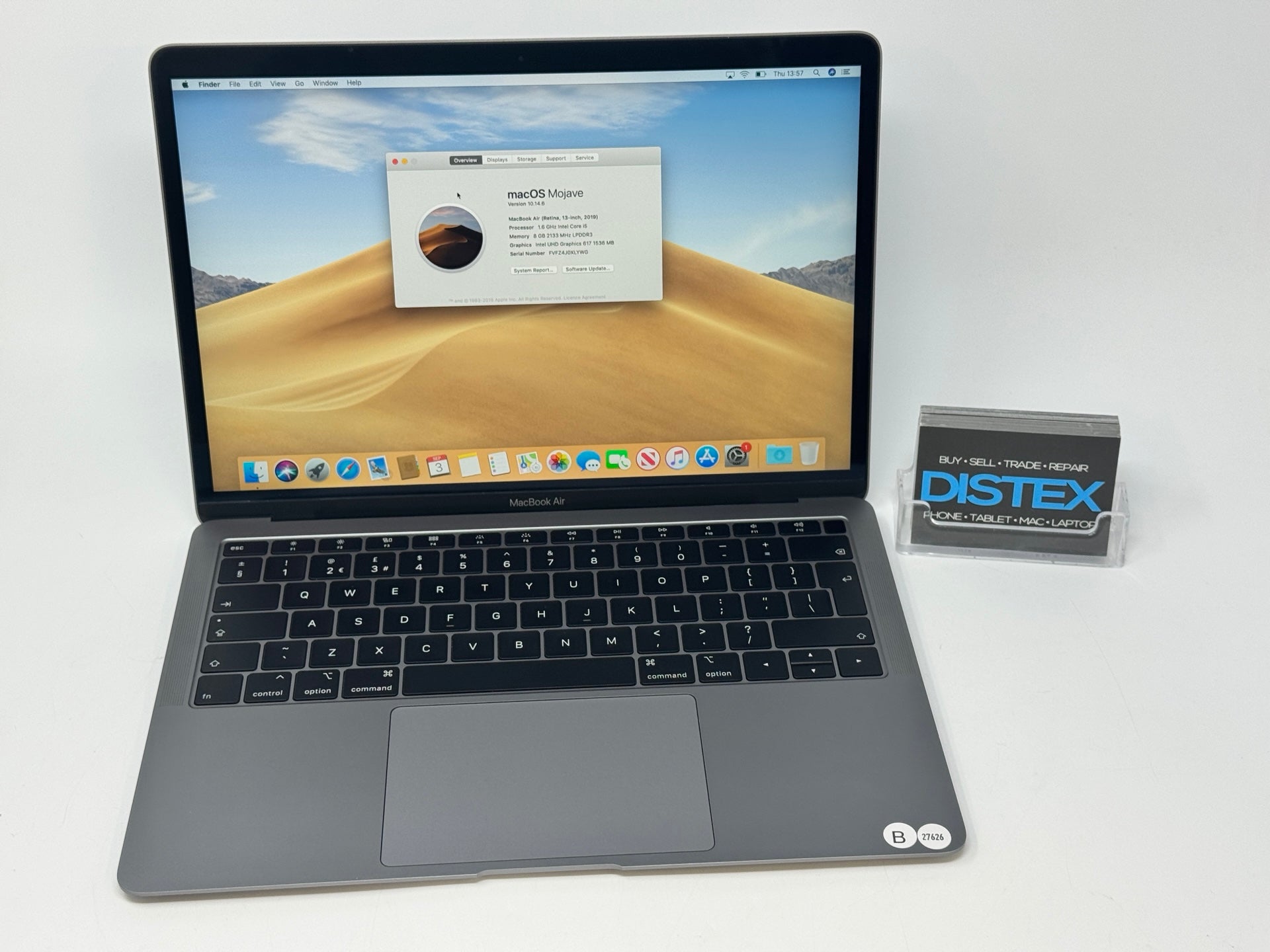 Apple MacBook Air 2019 13" Display 8GB RAM 128GB SSD Intel Core i5 (B) M27626